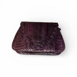J.Renee Deep Purple Embossed Clutch